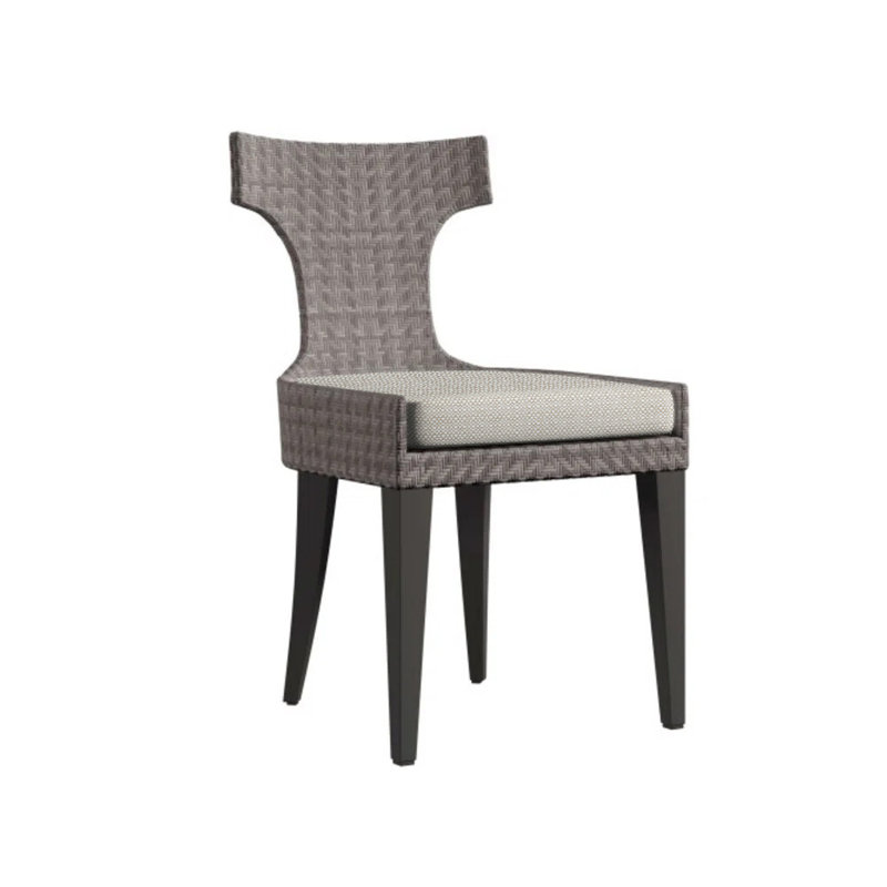 Sarasota Patio Dining Side Chair with Cushion, Beige Linen 6025-012