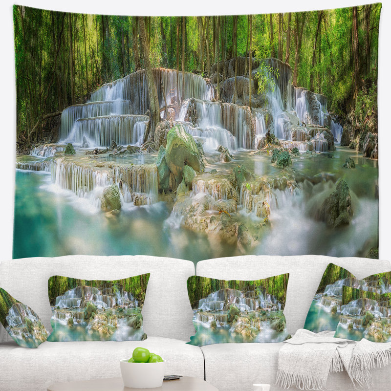 Paysage niveau 6 de tapisserie huai mae kamin cascade, H 50 po x l 60 po