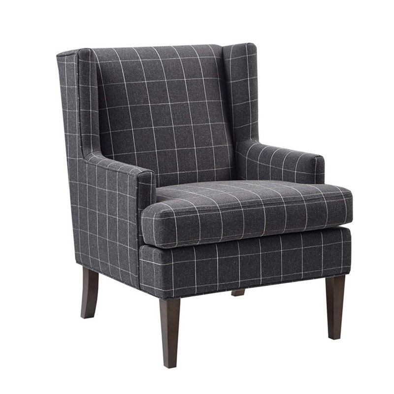 Chaise d'appoint Decker, Gris anthracite, Brun