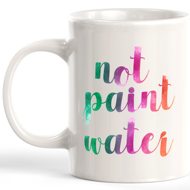 Tasse à café, 11 oz, Pas d'eau peinte, Céramique