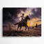 Art mural noir en métal Southwestern Cowboy Rodeo Scene 84