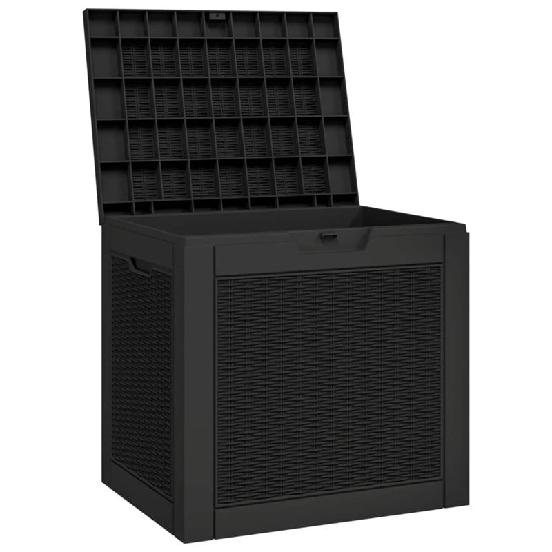 Coffre de terrasse en polypropylène résistant à l'eau 31,2 gallons, Noir
