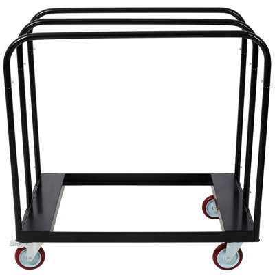 1500 lbs Capacity Steel Drywall Panel Cart with 5 inch Swivel Casters 38 x 23.6 inch Platform 1 Piece Black