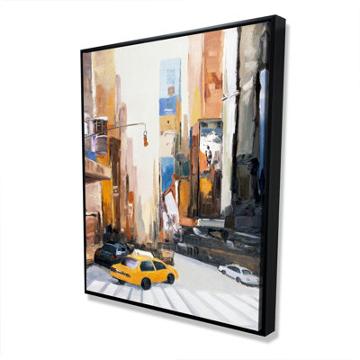 N-y Early in the Morning - Beige Framed Canvas Home Decor