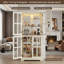 Vaisselier blanc avec portes en verre-1114380064