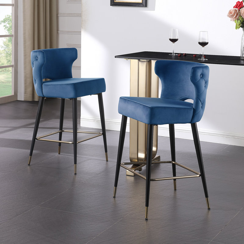 Tabouret de bar 28 po Jeannina, Bleu, 2