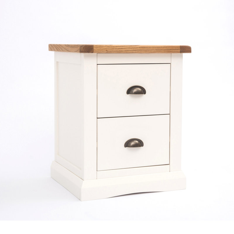 45cm W Plywood / Laminate Board Bedside Table, Off White