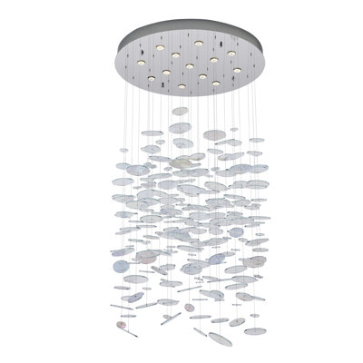 Spettro 36-in 13 Light (50-watt) Chrome Chandelier