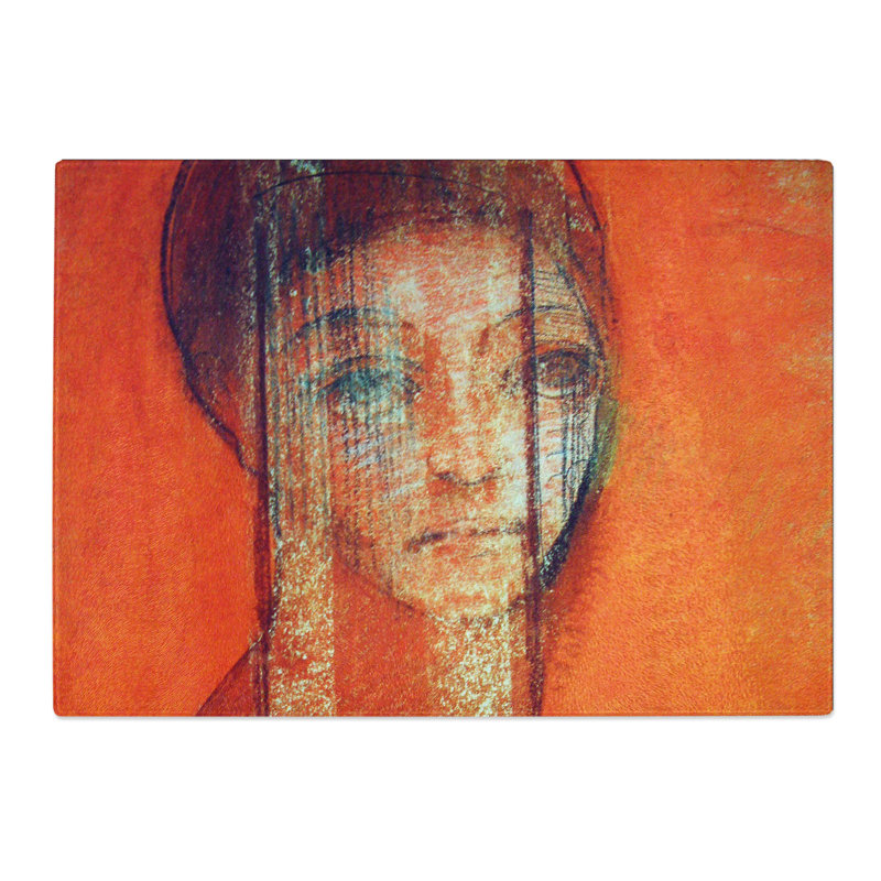 Veiled Woman by Odilon Redon Chopping Board, 0.4cm H x 20cm W x 28.5cm L