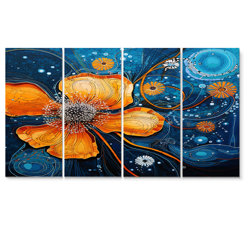 Fairweather - Ensemble de 4 décorations murales Buttercups, H 28 po x l 48 po