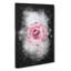 Lone Pink Rose Abstract - Wrapped Canvas-56643108