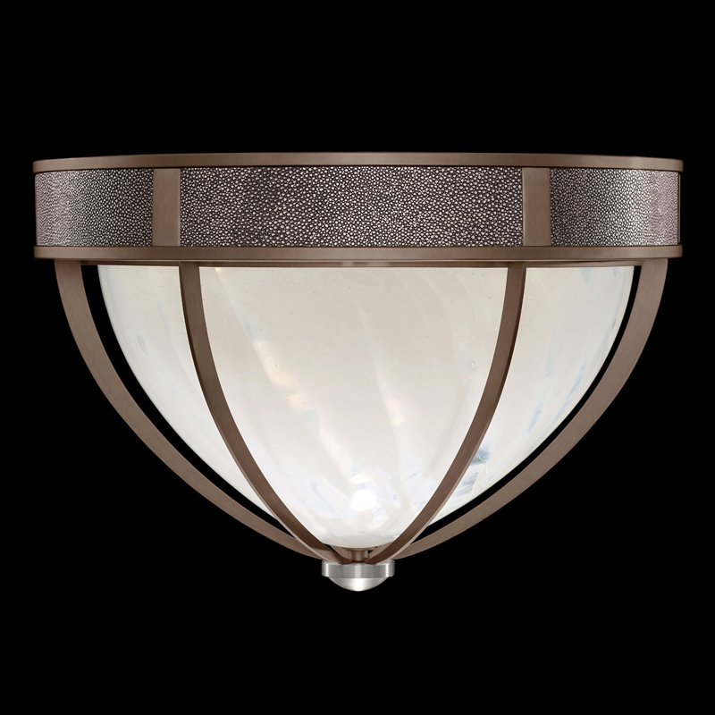 Plafonnier encastré rond 18,75 po Mirage, Bronze standard / nickel, Galet