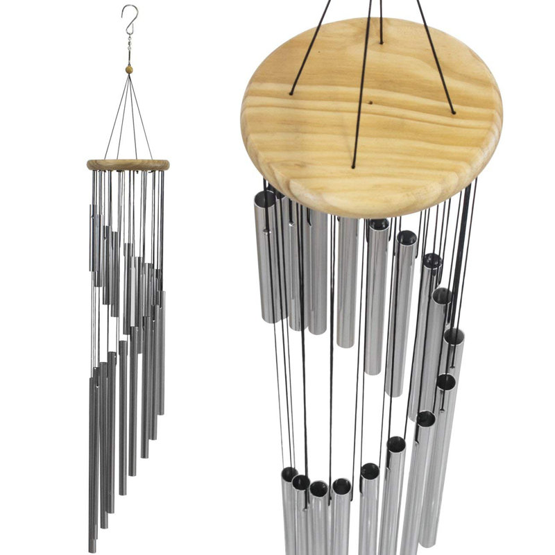 Sorbus 32-inch Black Aluminum Tubular Wind Chimes