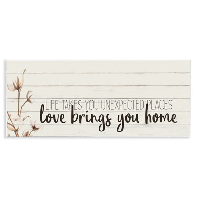 «Life Uneattendu Places Adventure Adventure Country Charm Quote» par Kim Allen - impression d'art graphique