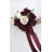 Artificial bride bouquet white and red roses