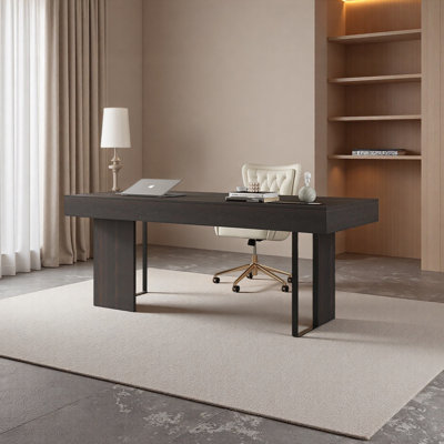 Pannu Solid Wood Rectangular Computer Desk 