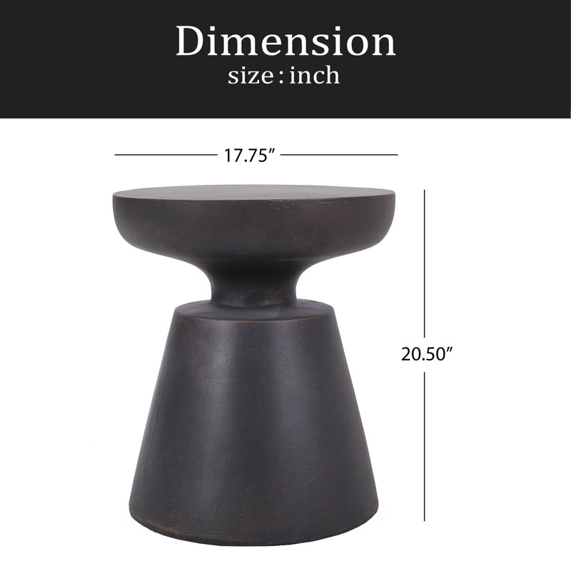 Table d'appoint d'extérieur en béton léger
