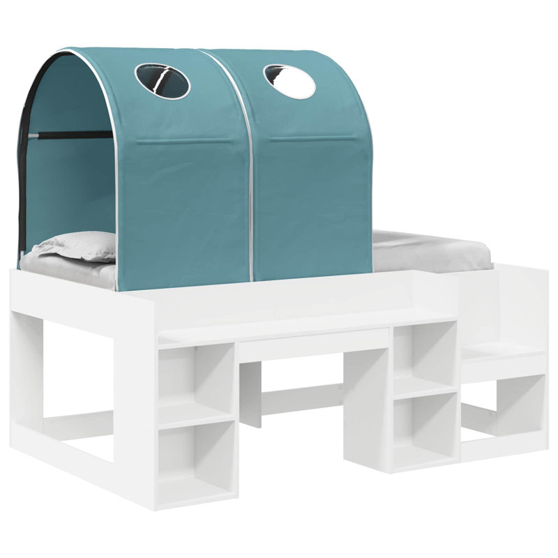 European Toddler (80 X 160cm) High Sleepers, White/Light Blue