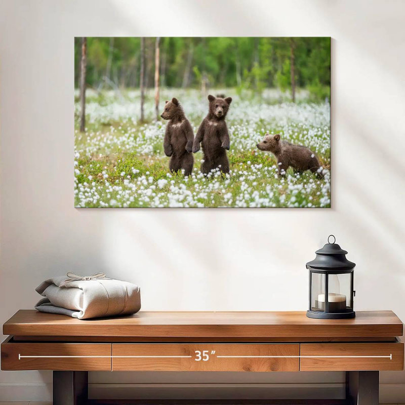 Brown Bear Cubs, 16" H x 24" W