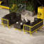 Banc de rangement de style industriel