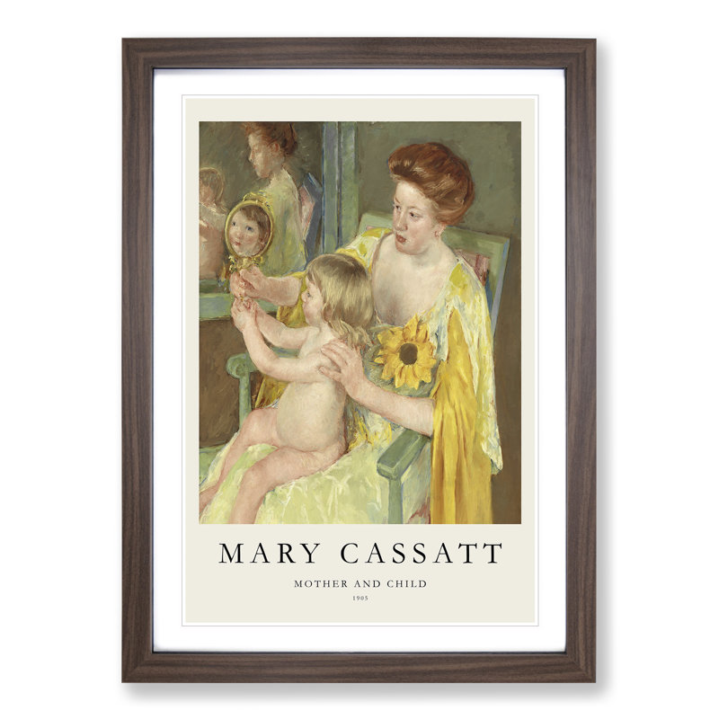 Mother and Child Vol.1 by Mary Cassatt - Picture Frame Painting, 65cm H x 48cm W x 2cm D