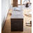 Vintage Brass-Accent Solid Wood Storage Ottoman