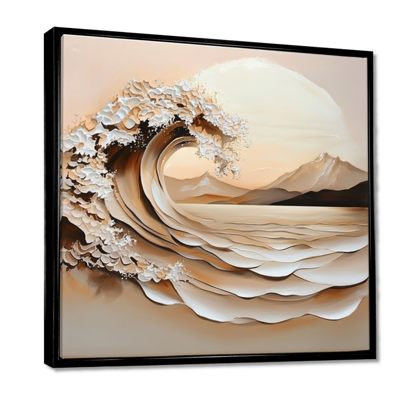 «Thunderous Waves In The Atlantic III - Coastal Beach», impression murale, H 16 po x l 16 po, Noir
