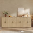 Buffet à panneaux cannelés de style moderne minimaliste de 47,3 po de largeur (ensemble de 2)