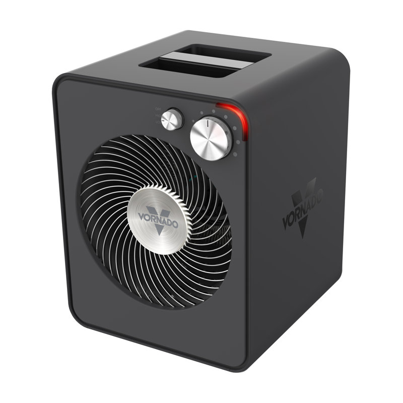 Vornado Gray Electric Space Heater with Thermostat and Auto Shut-off