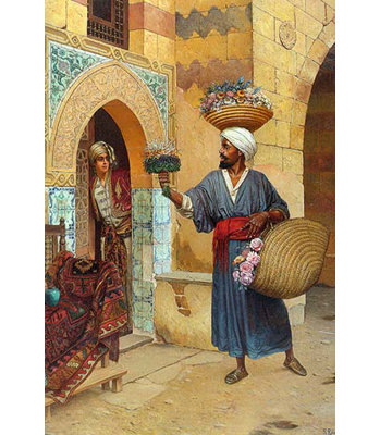 The Flower Merchant Painting Print
