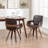 Braiden Set of 2 Swivel Faux Leather Bentwood Dining Chair-279018561