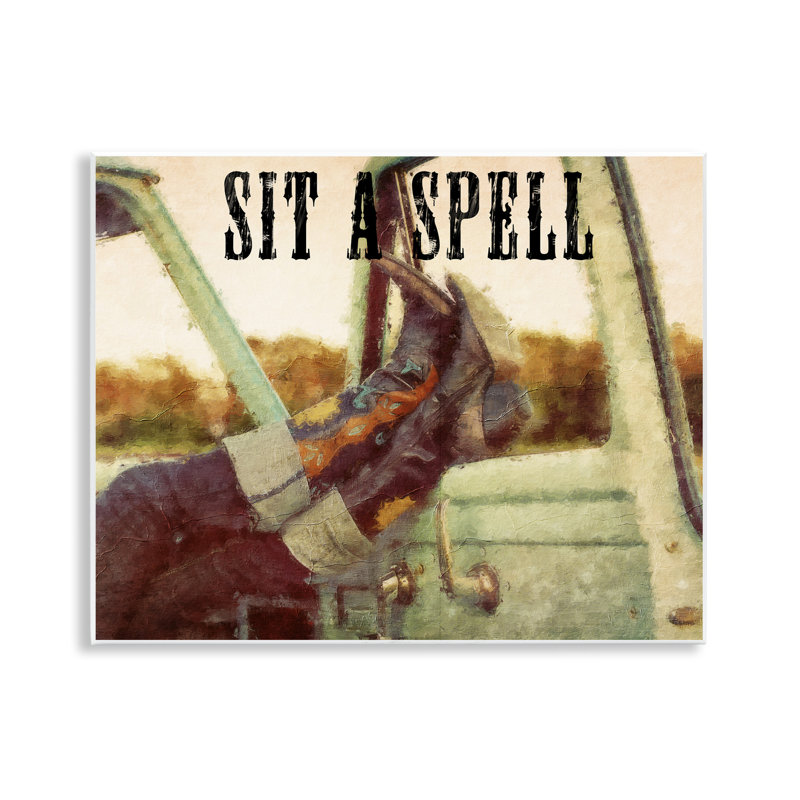 «Sit A Spell Cowboy», art mural par Sasha