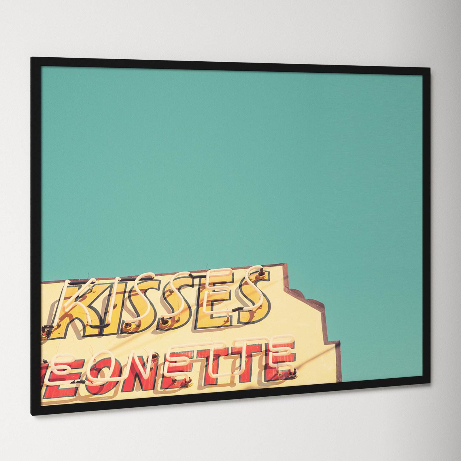 Kisses Photo Print by Robert Cadloff, Black, 34.25" H x 43.25" W x 0.88" D