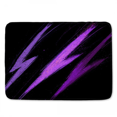 Tapis de bain mauve Lightning Strikes