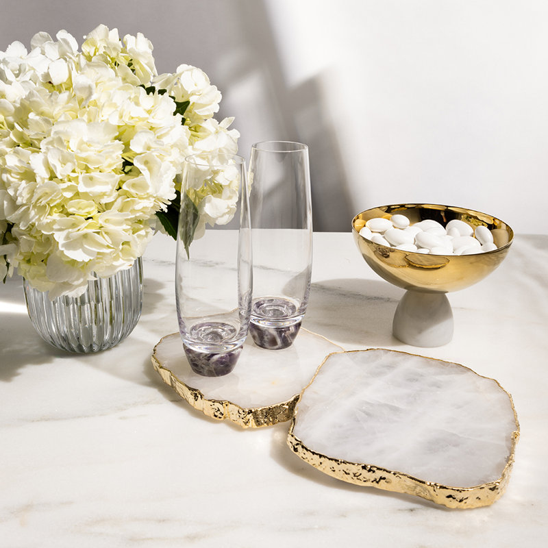 Anna New York Coaster, Crystal/Gold