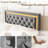 Floating Bed Frame Full Size with Smart Led Lights, Upholstered Platform Bed with Diamond Headboard-1127897026-1127897025
