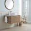 Meuble-lavabo mural de 76 cm (30 pouces) avec lavabo rond à rayures blanc Carrara et tiroir de rangement-837719040-837719041-837719042