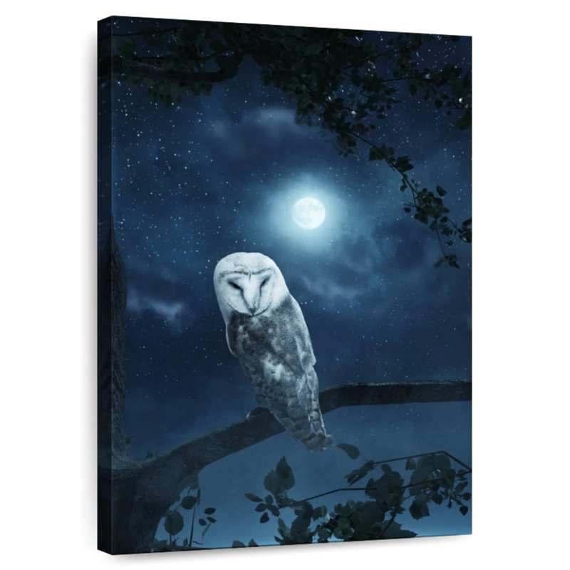 Brampt Owl In Moonlight, 51" H x 34" W