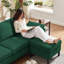 Canapé modulaire réversible de 79,5 po de largeur avec méridienne avec repose-pieds-116453989