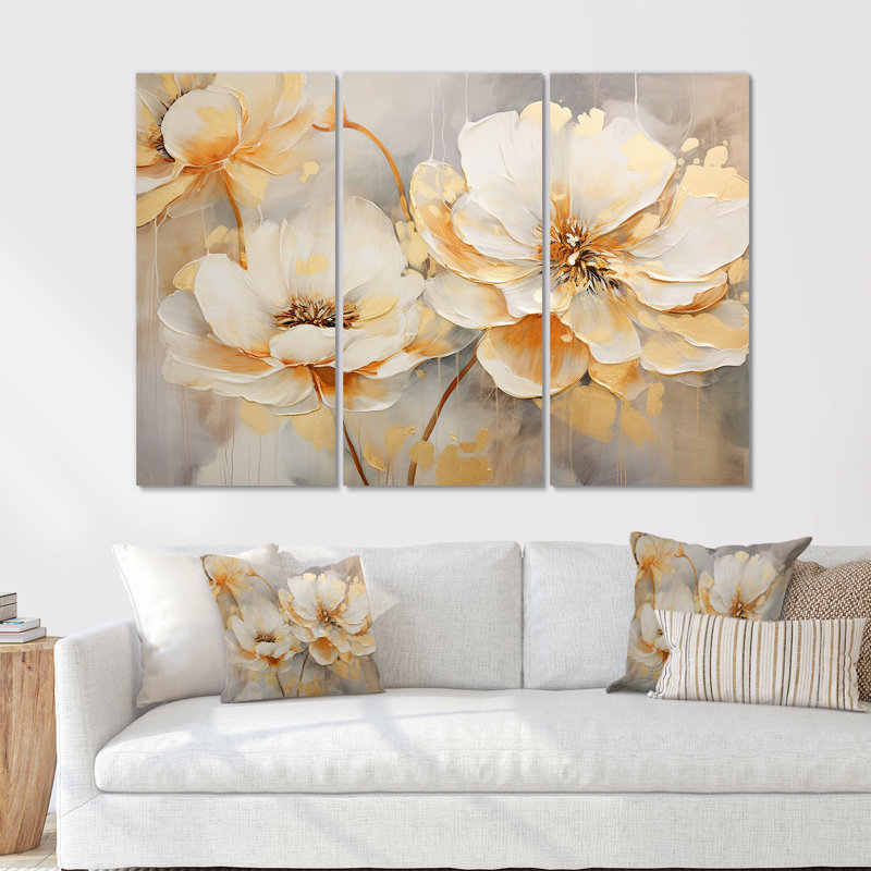 Ensemble de salon Van Ranunculus Hues IV - Ranunculus, H 28 po x l 36 po x P 1 po