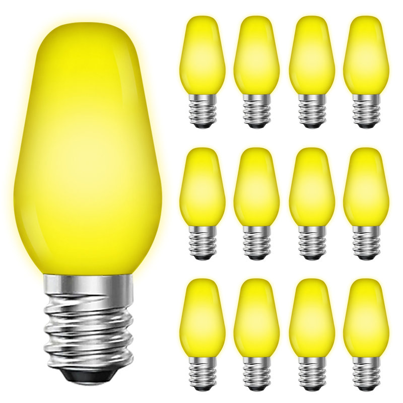 0.5 W C7 E12/Candelabra LED Smart Bulb, Yellow