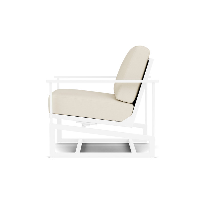 Summit Outdoor Rocker Chair, Ebony, Sailcloth Sailor, White
