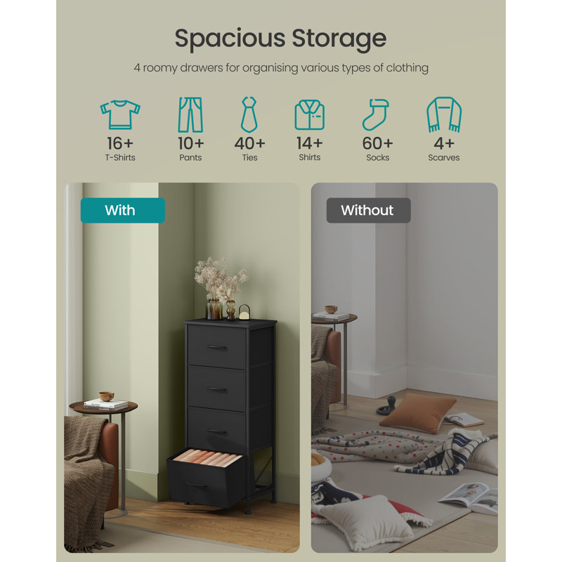 30cm W 4 - Drawer Chest of Drawers
