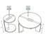 Ensemble de 2 tables basses gigognes