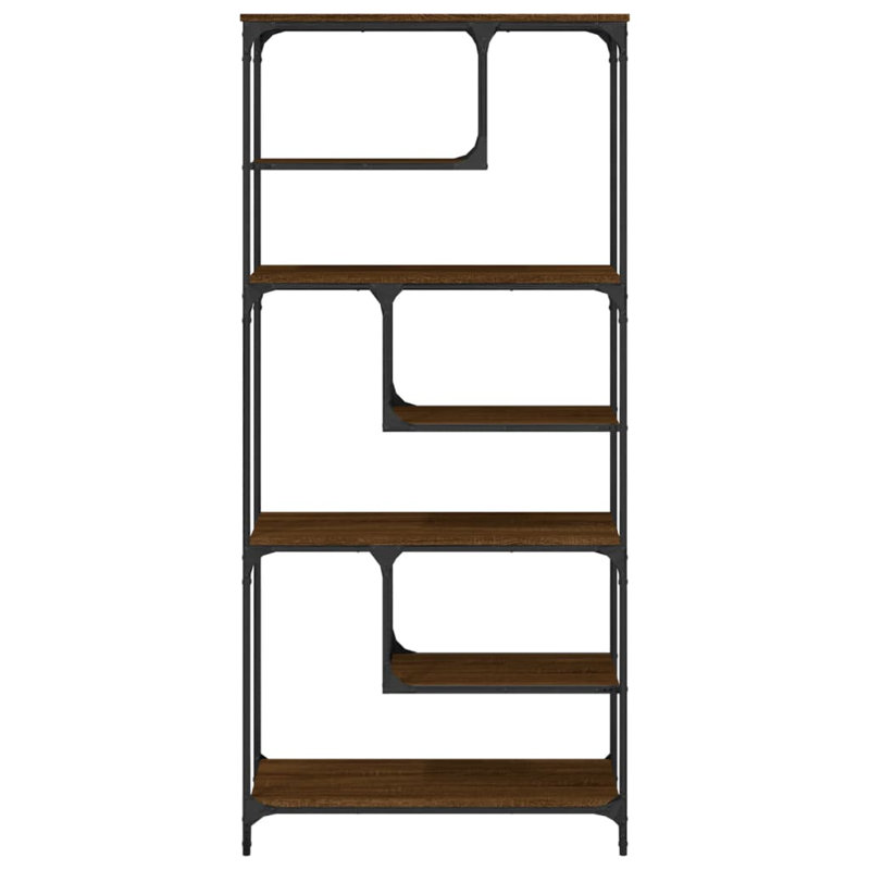 vidaXL Bookcase Shelving Unit Standing Storage Display Rack Engineered Wood, Brown Oak