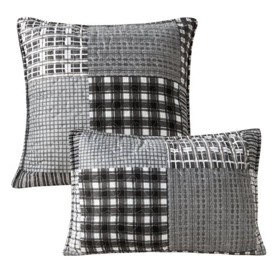 Perrine Indoor / Outdoor Geometric and Floral Square Lumbar and Euro Cushion Cover