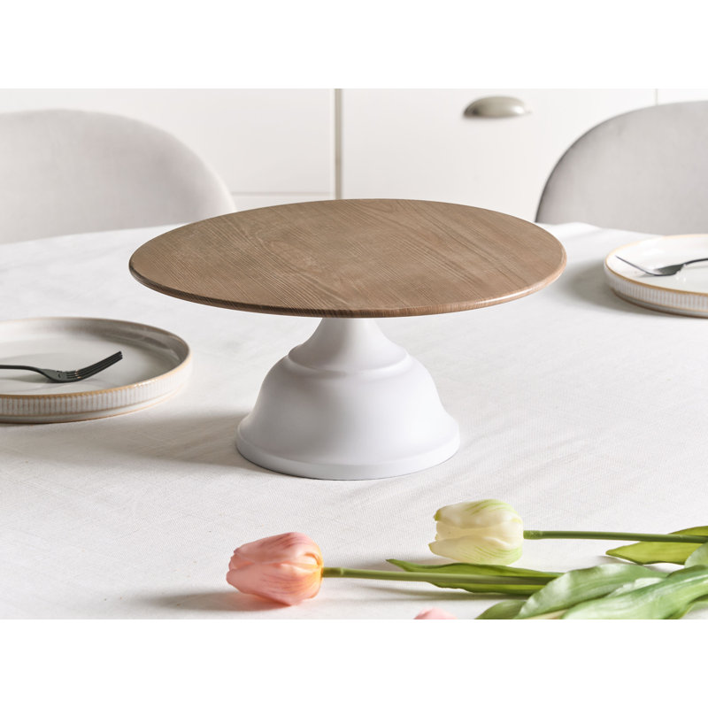 Cake Stand BRIOCHE Metal White Cake Stand