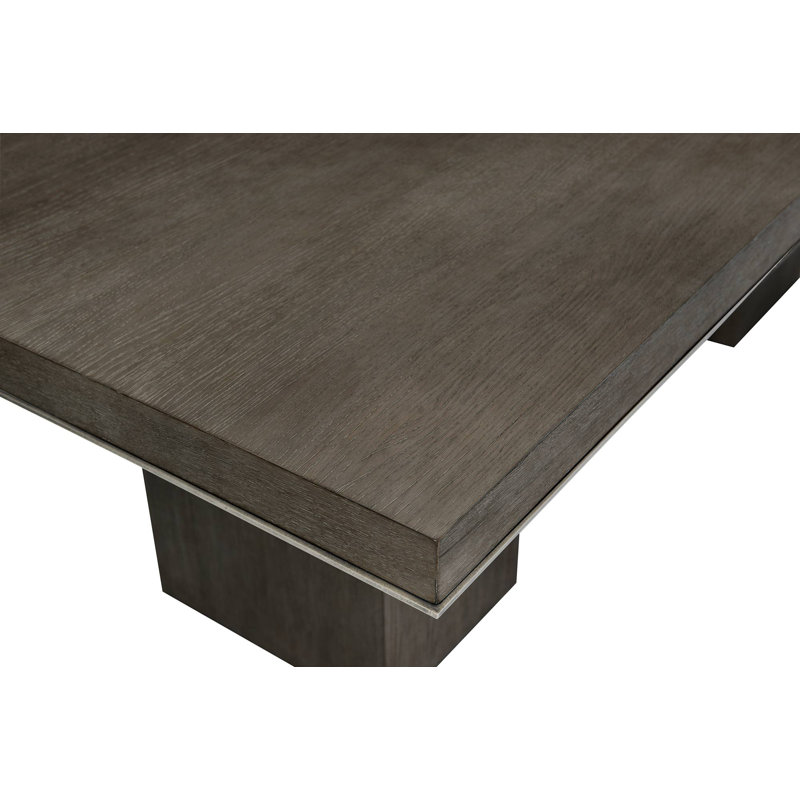 Linea Extendable Dining Table, Cerused Charcoal
