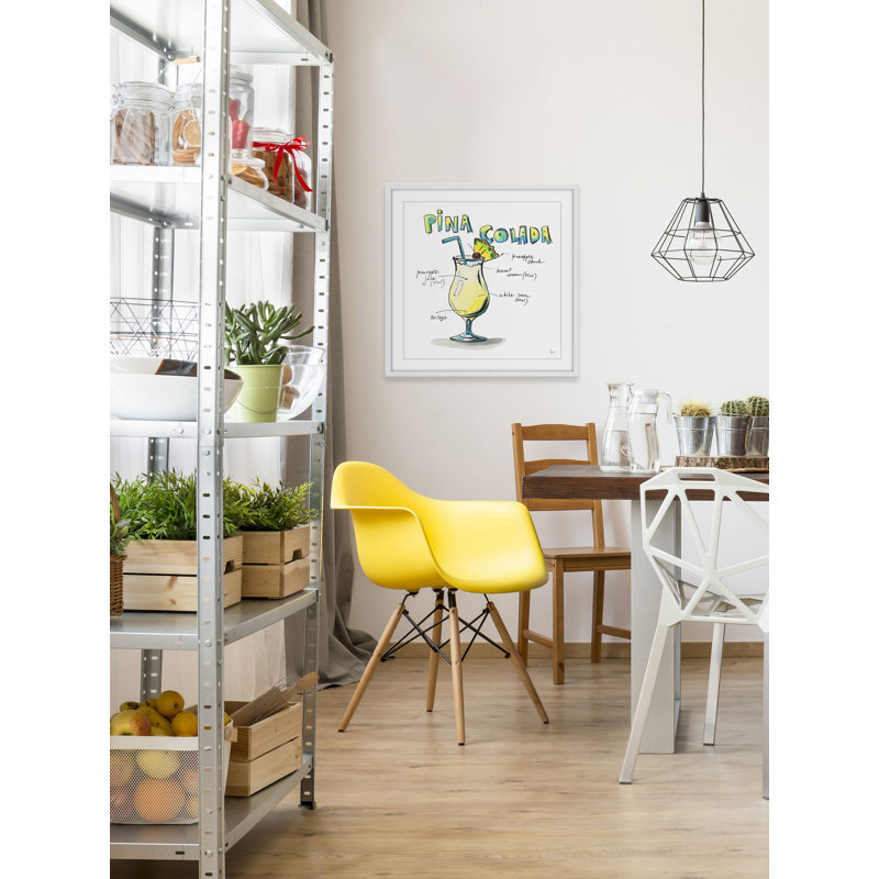 «Pina Colada Recipe» par Eyre Tarney - reproduction de cadre photo, H 12 po x l 12 po x P 1,5 po