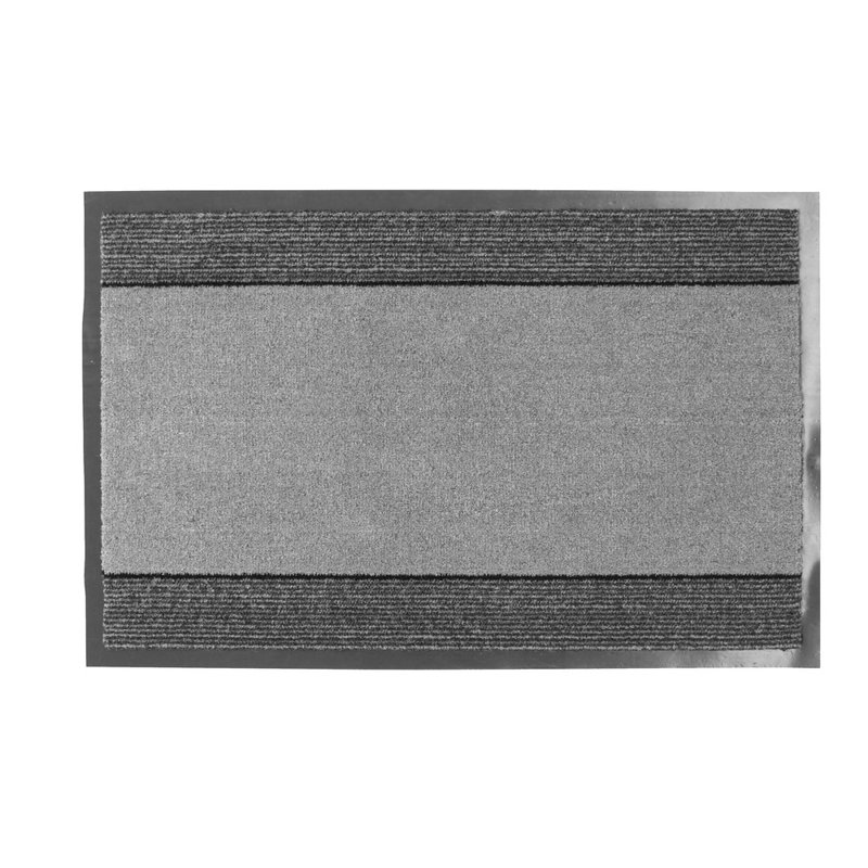 Miracle Non-Slip Striped Indoor Doormat, Grey, 0.65cm H x 40cm W x 60cm L